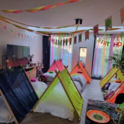 Glow in the dark slaapfeestje